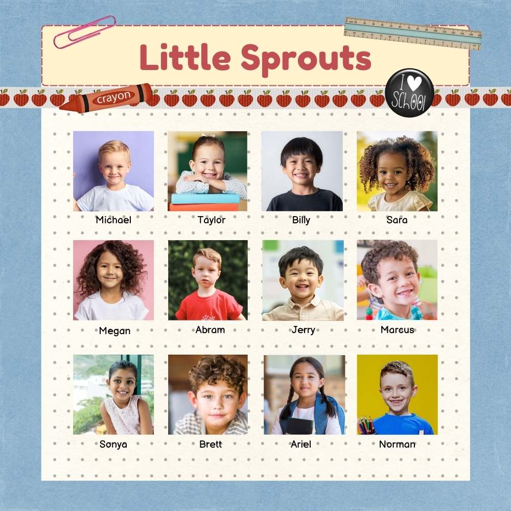 Illustrated preschool memories of students.