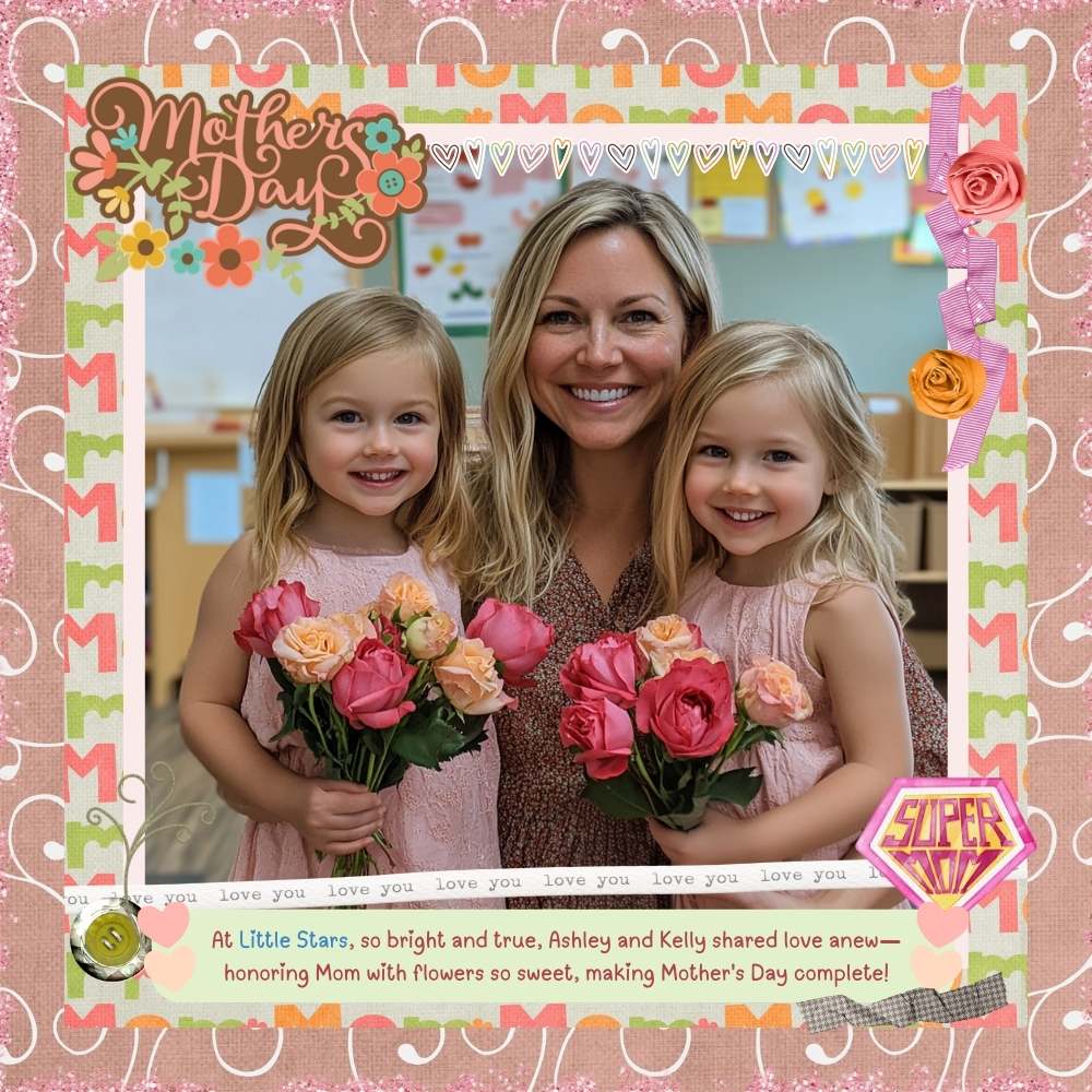 Twins enjoying their time at preschool.